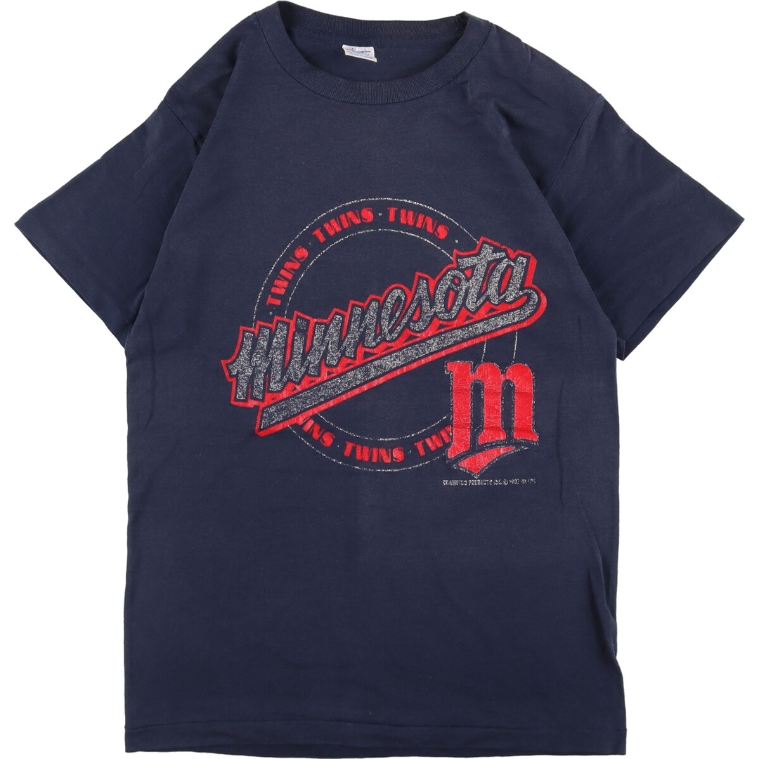 80年代 チャンピオン Champion トリコタグ MLB MINNESOTA TWINS ミネソタツインズ スポーツプリントTシャツ USA製 メンズS ヴィンテージ /eaa331289