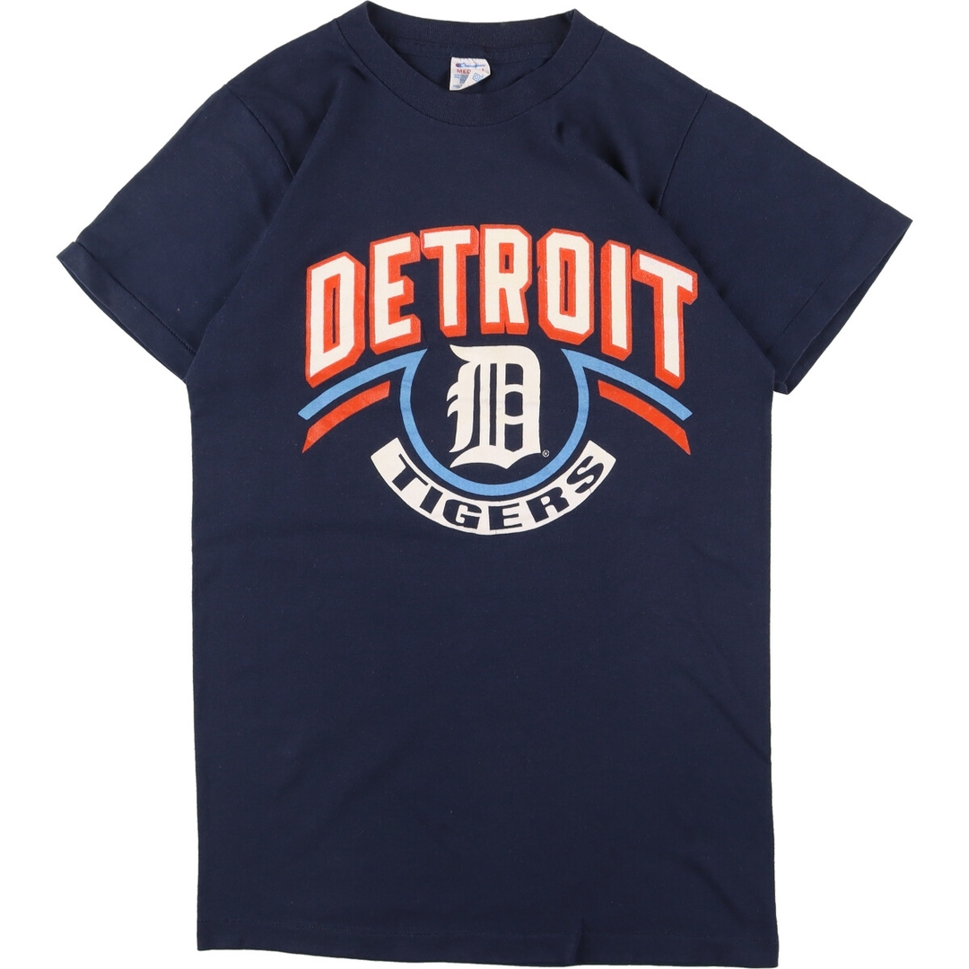 80年代 チャンピオン Champion トリコタグ MLB DETROIT TIGERS デトロイトタイガース スポーツプリントTシャツ USA製 メンズXS ヴィンテージ /eaa331295