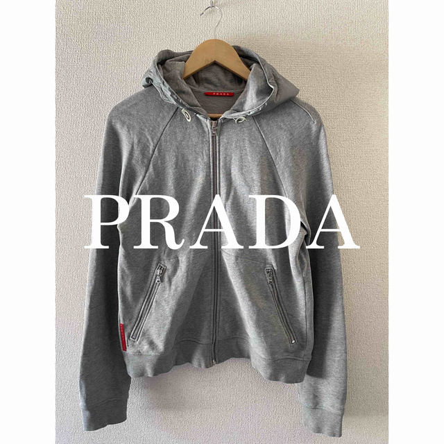 Prada sport プラダ　スポーツ　ジップパーカー　ナイロンフーディ | フリマアプリ ラクマ