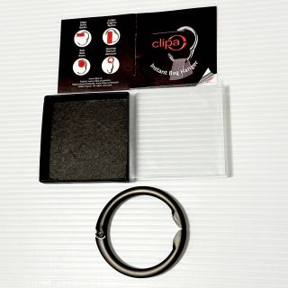 人気品! CLIPA 2 クリッパ バッグ クリップ ハンガー マットブラック