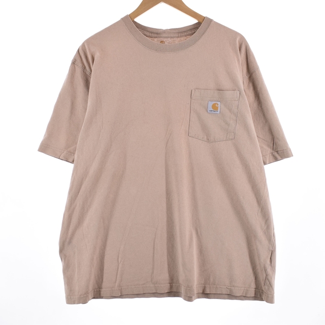 カーハート Carhartt ORIGINAL FIT 半袖 ワンポイントロゴポケットTシャツ メンズXL /eaa313926