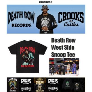 スヌープドッグ(Snoop Dogg)のCROOKS&CASTLES×DEATH ROW コラボレーションTシャツ L(Tシャツ/カットソー(半袖/袖なし))