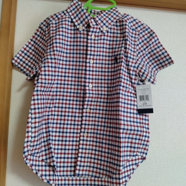 Ralph Lauren(ラルフローレン)のラルフローレン 半袖シャツ 4T チェックシャツ キッズ/ベビー/マタニティのキッズ服男の子用(90cm~)(Tシャツ/カットソー)の商品写真