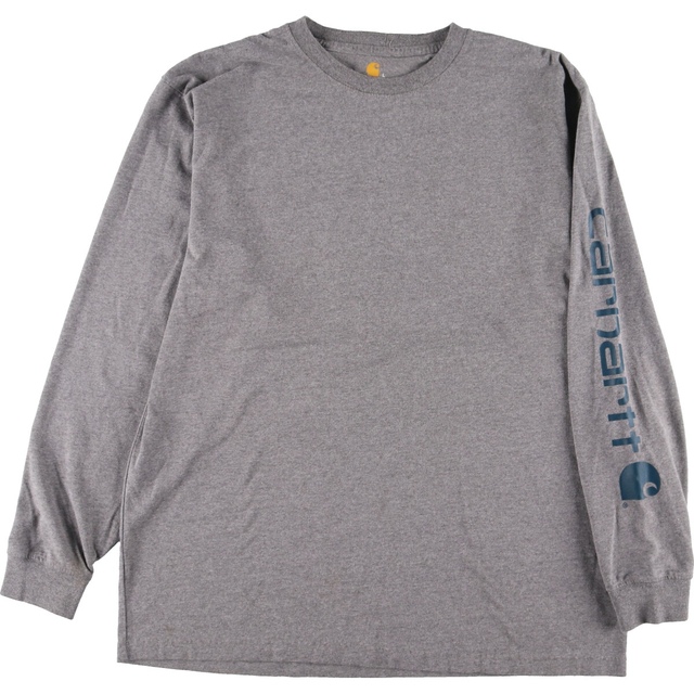 カーハート Carhartt ORIGINAL FIT 袖プリント ロングTシャツ ロンT メンズL /eaa329522