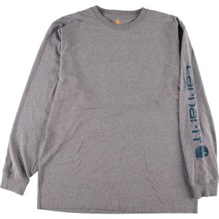 カーハート(carhartt)の古着 カーハート Carhartt ORIGINAL FIT 袖プリント ロングTシャツ ロンT メンズL /eaa329522(Tシャツ/カットソー(半袖/袖なし))