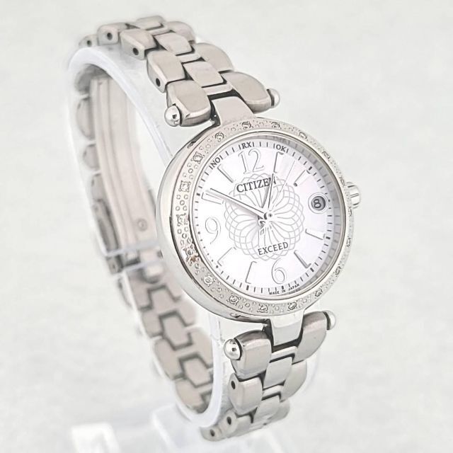 極美品【稼働品】CITIZEN シチズンエクシード H058 ホワイト シルバー