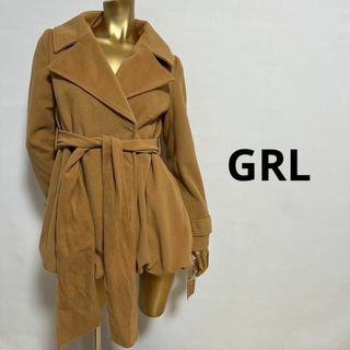 グレイル(GRL)の【2439】GRL バルーンコート M ベージュ(ピーコート)