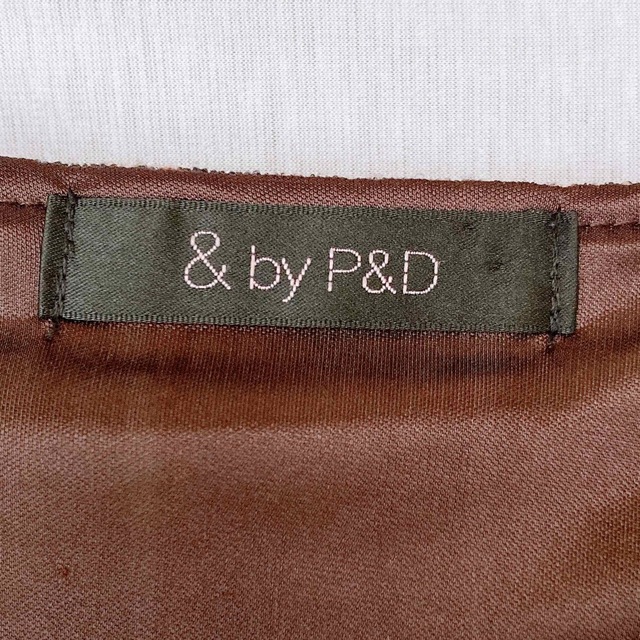 &byP&D(アンドバイピーアンドディー)のφJR &by P&D パイル 半袖 チェック ワンピース 38(M) レディースのワンピース(ひざ丈ワンピース)の商品写真