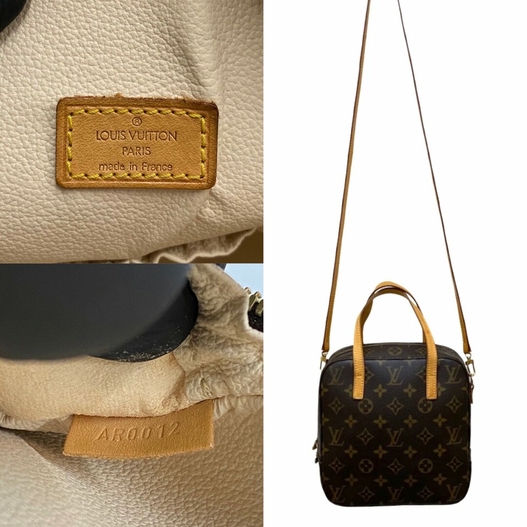 美品 LOUIS VUITTON ルイヴィトン スポンティーニ モノグラム レザー 本革 2way ショルダーバッグ ハンドバッグ ブラウン 62575