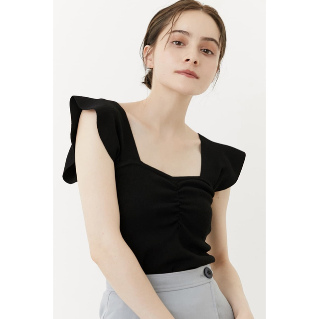 rienda バックレースアップノースリKnit TOP レディースのトップス(カットソー(半袖/袖なし))の商品写真