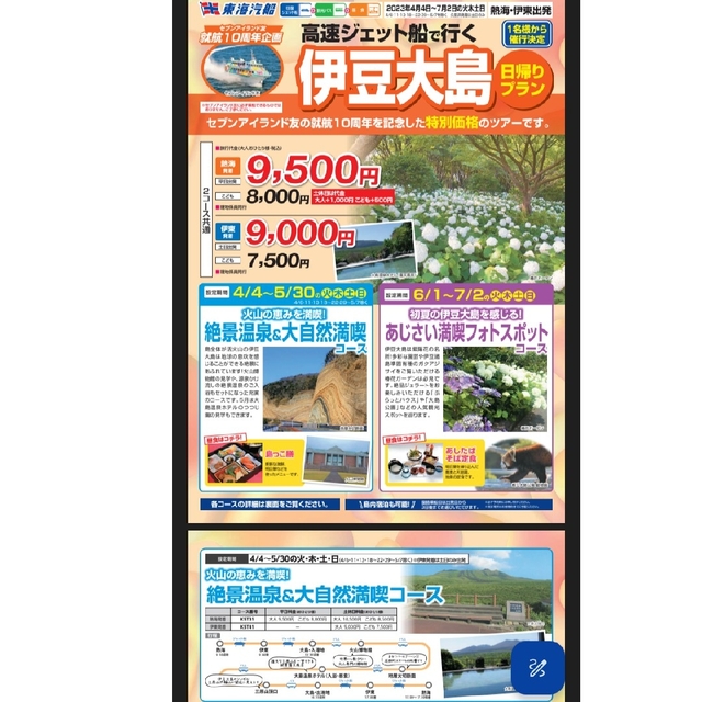 東海汽船 ツアー 15%オフ１枚5名分! 割引券 旅行 全国旅行支援 株主 優待 チケットの優待券/割引券(宿泊券)の商品写真