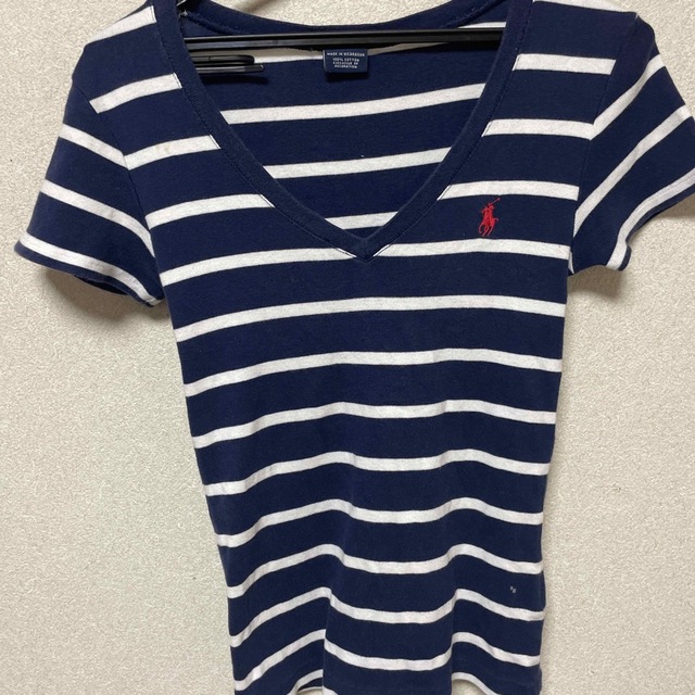 POLO RALPH LAUREN(ポロラルフローレン)のラルフローレン美品トップス vネックシャツ レディースのトップス(シャツ/ブラウス(半袖/袖なし))の商品写真