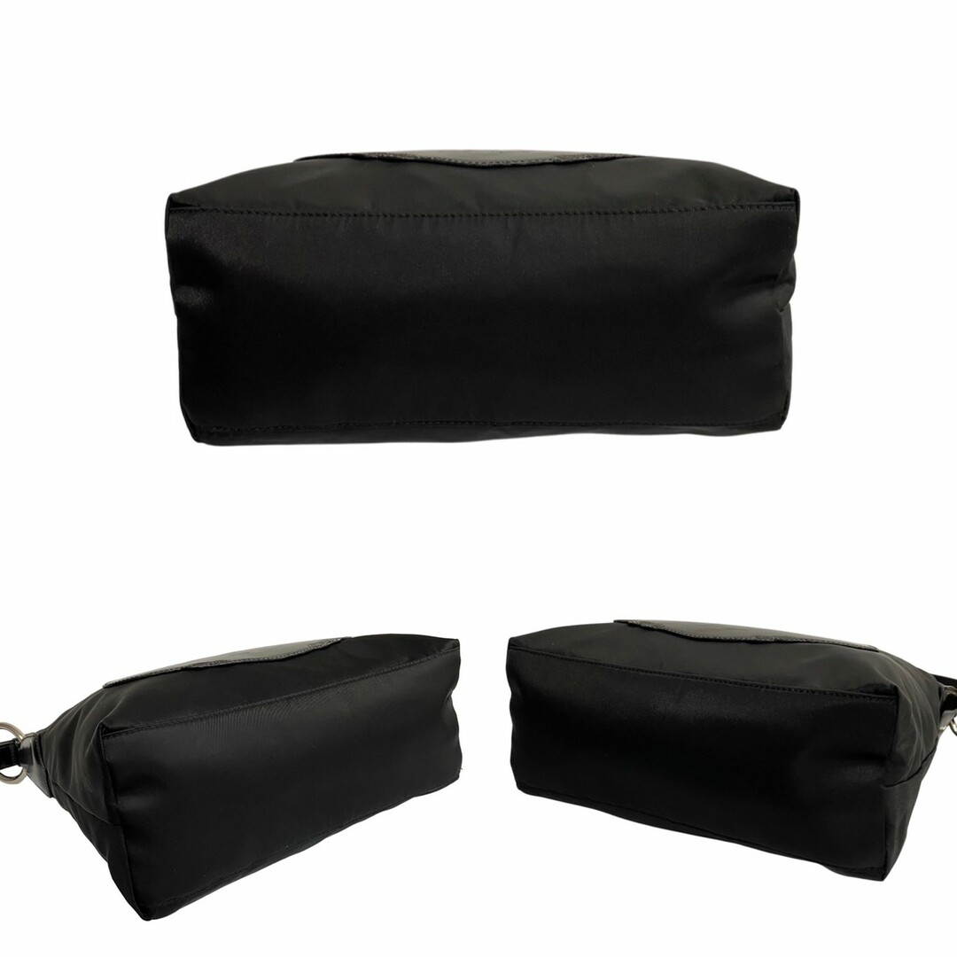極 美品 希少品 PRADA プラダ ロゴ ナイロン レザー 本革 ワン