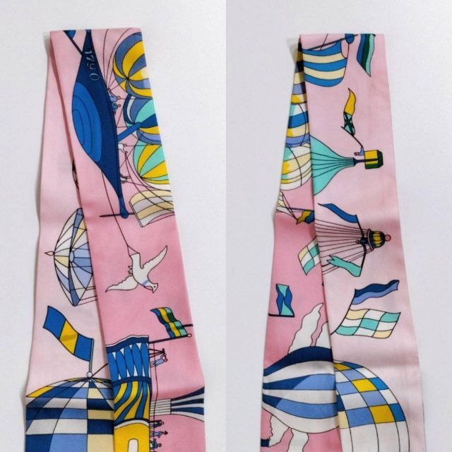 エルメス 大空の狂気 スカーフ ツイリー 2022新作 ピンク HERMES