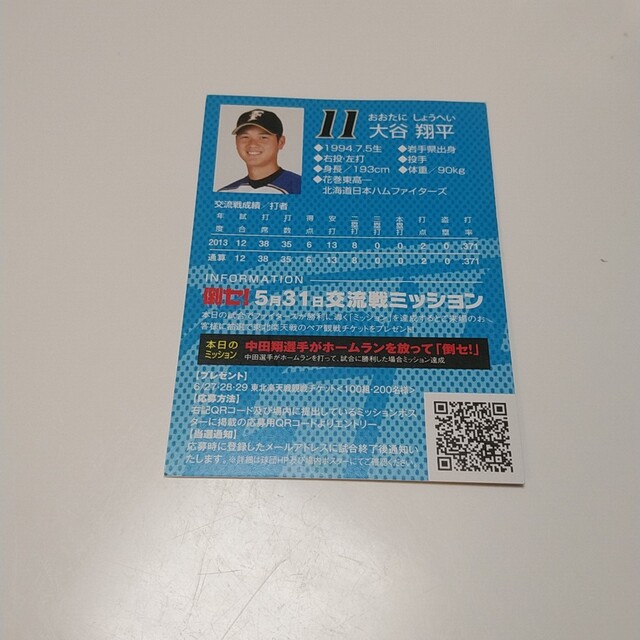 大谷選手カード エンタメ/ホビーのタレントグッズ(スポーツ選手)の商品写真