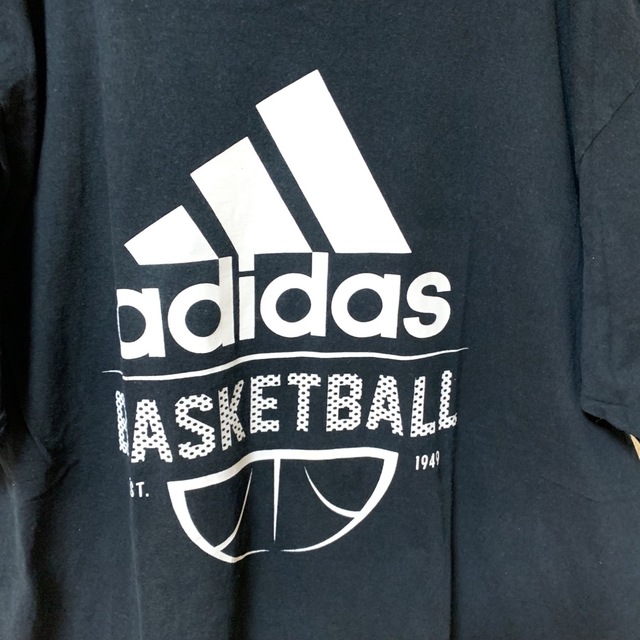 adidas(アディダス)のUS古着 アディダス 半袖ロゴTシャツ バスケット プリントT ゆるだぼ 古着  メンズのトップス(Tシャツ/カットソー(半袖/袖なし))の商品写真