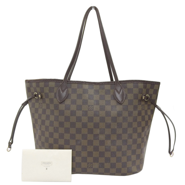 【本物保証】 ルイヴィトン LOUIS VUITTON ダミエ ネヴァーフルMM トートバッグ バッグ N51105約16cm持ち手