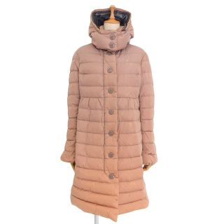 【本物保証】 超美品 モンクレール MONCLER ダウンジャケット ファー アウター 46374 90 69951 G32 003 D90 201 ベージュ レディース