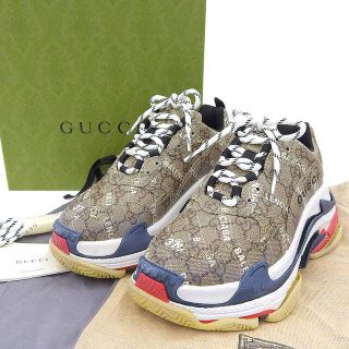 グッチ(Gucci)の【本物保証】 箱・布袋付 未使用 グッチ GUCCI ×バレンシアガ BALENCIAGA ザ ハッカープロジェクト Triple S トリプルS 677192 ULZ10 9795(その他)