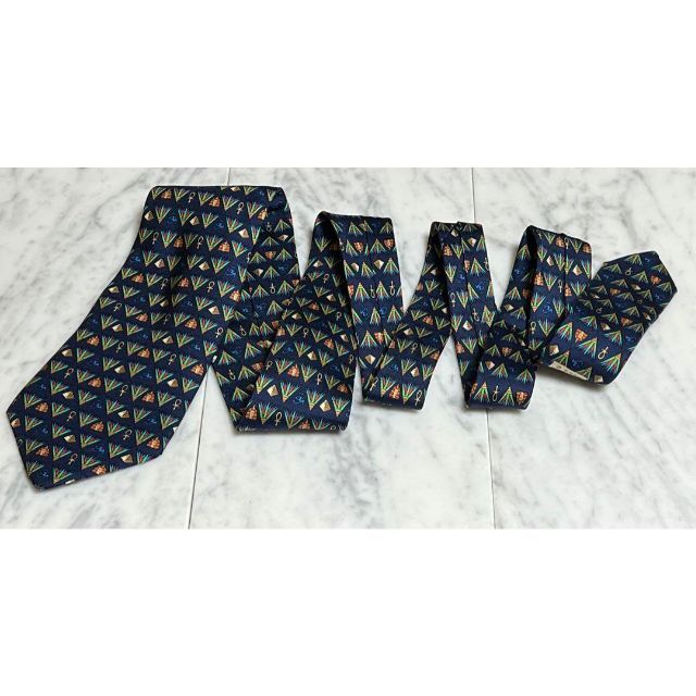 Hermes - 【世界最高峰ネクタイ✨️極美品✨️】HERMES ネイビー系 総