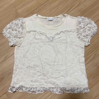 シャーリーテンプル(Shirley Temple)のシャーリーテンプル　レース　ビスチェ風Tシャツ　160(Tシャツ/カットソー)