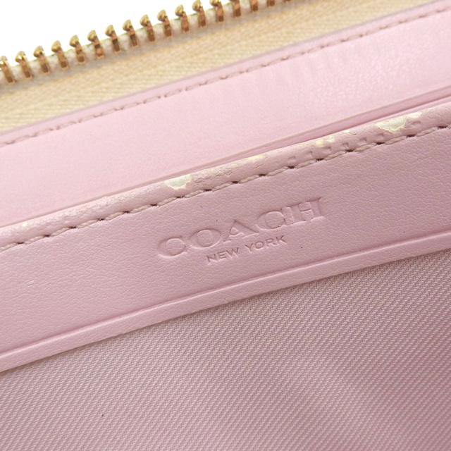 COACH - 【本物保証】 布袋付 コーチ COACH 花柄 フラワー ラウンド