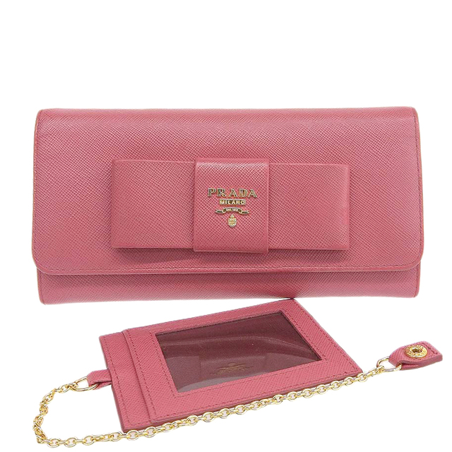 PRADA - 【本物保証】 プラダ PRADA サフィアーノ レザー リボン