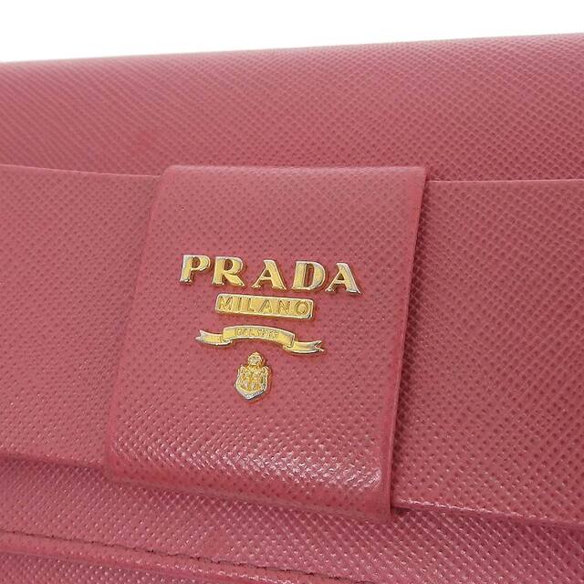 PRADA☆鑑定済☆サフィアーノ 1MH132黒 リボン パスケース プラダ財布