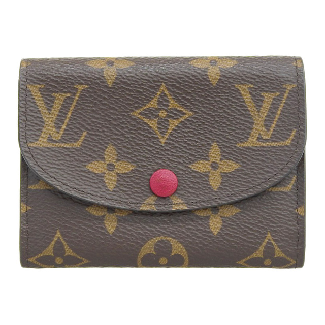 【本物保証】 新品同様 ルイヴィトン LOUIS VUITTON モノグラム ポルトモネ ロザリ 小銭入れ ホック付コインケース 赤 M41939 | フリマアプリ ラクマ