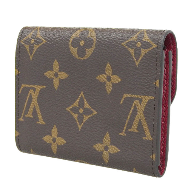 【本物保証】 新品同様 ルイヴィトン LOUIS VUITTON モノグラム ポルトモネ ロザリ 小銭入れ ホック付コインケース 赤 M41939