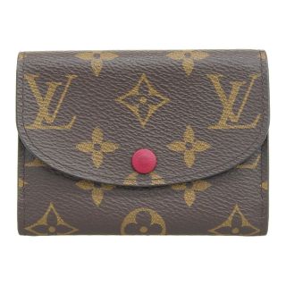 ルイヴィトン(LOUIS VUITTON)の【本物保証】 新品同様 ルイヴィトン LOUIS VUITTON モノグラム ポルトモネ ロザリ 小銭入れ ホック付コインケース 赤 M41939(コインケース)