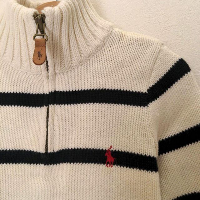 ポロ ラルフローレン polo キッズ ボーダー ハーフジップ ニット 110