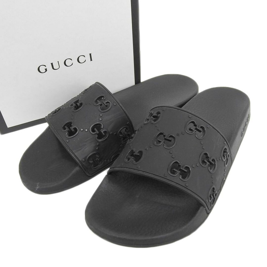 本物保証】 箱付 超美品 グッチ GUCCI GG柄 シャワーサンダル ビーチ