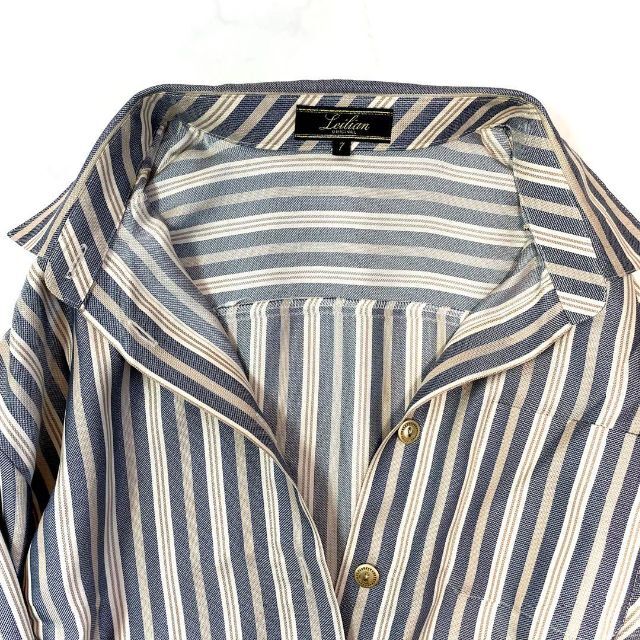 極美品♪レリアン　シルク100% 長袖ブラウス　シャツ　シルクシャツ　絹 2