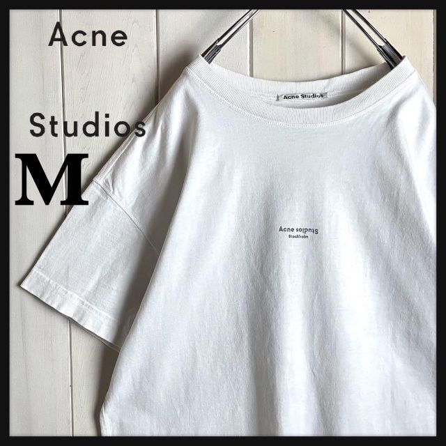 【希少デザイン】アクネストゥディオズ☆センターロゴTシャツ リバースロゴ