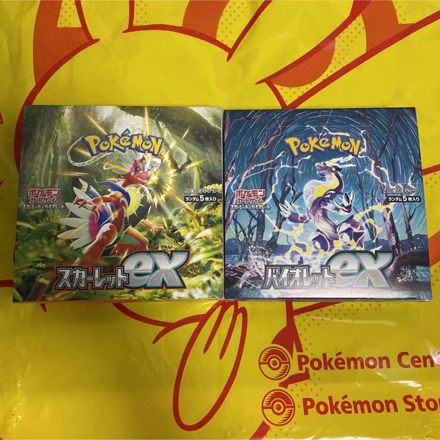 ポケモンカードゲームパッケージポケモンカード バイオレット & スカーレットex シュリンク無し  各1BOX