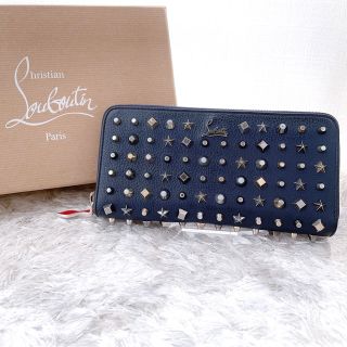 クリスチャンルブタン(Christian Louboutin)のクリスチャンルブタン　パネトーネ　スタッズ　ラウンドファスナー　長財布　美品(長財布)