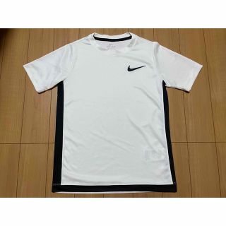 ナイキ(NIKE)の【NIKE】ジュニア DRI-FIT Tシャツ 半袖 L 160 白×黒 ナイキ(Tシャツ/カットソー)