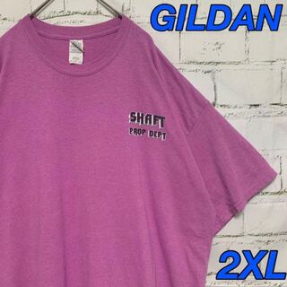 GILDAN ギルダン　USA古着　2XL ピンク　Tシャツ　半袖(Tシャツ/カットソー(半袖/袖なし))