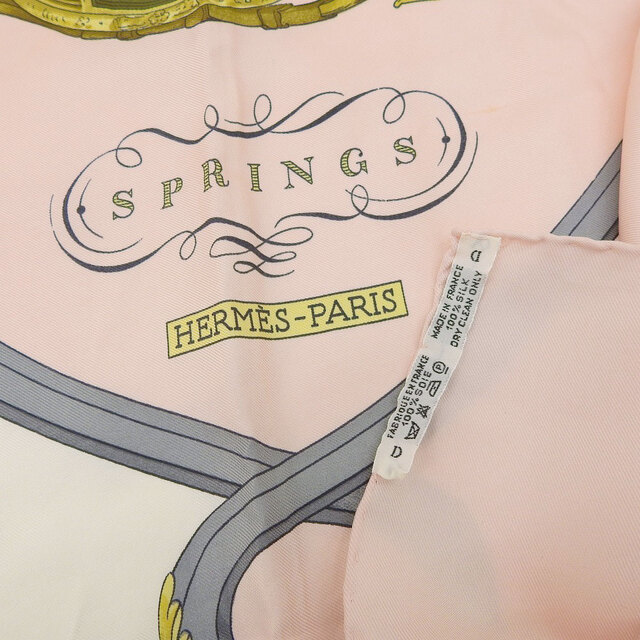 Hermes   本物保証 美品 エルメス HERMES 馬車柄 スカーフ SPRINGS