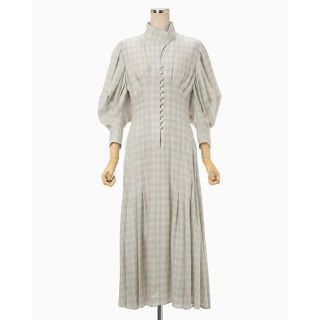 マメ(mame)のLinen Mix Ombre Check Flared Dress(ロングワンピース/マキシワンピース)