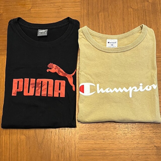 PUMA(プーマ)のPUMA、チャンピオン　Tシャツ　2枚セット　150cm キッズ/ベビー/マタニティのキッズ服男の子用(90cm~)(Tシャツ/カットソー)の商品写真