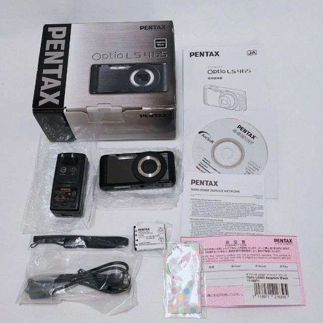 【未使用品】 PENTAX Optio LS465 サファイアブラック テジカメ