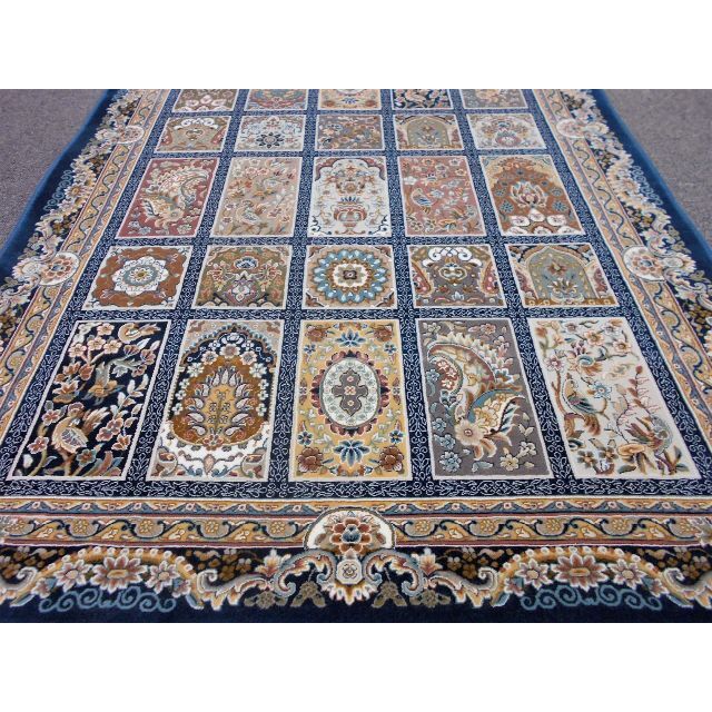 225万ノット!超高密度織 絨毯 本場 イラン産 70×120cm‐200241 何でも