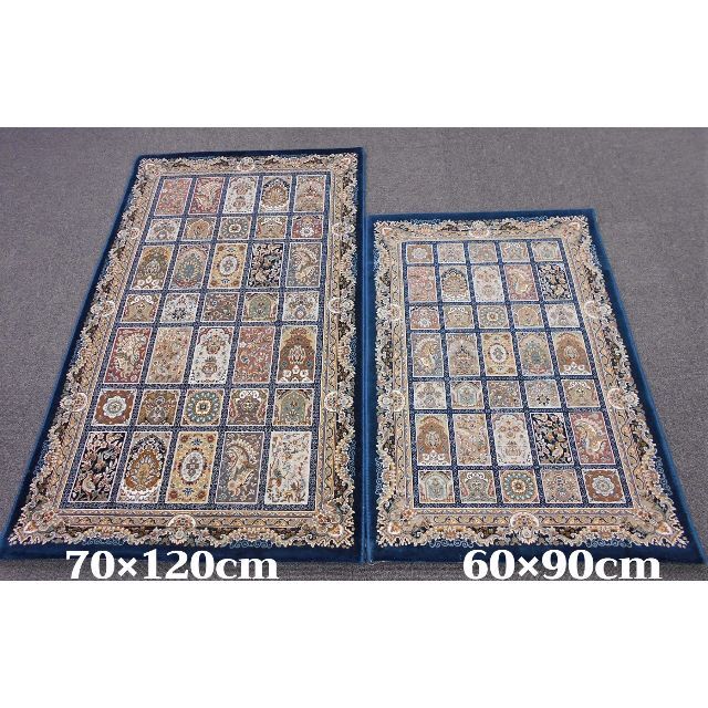 225万ノット!超高密度織 絨毯 本場 イラン産 70×120cm‐200241 何でも