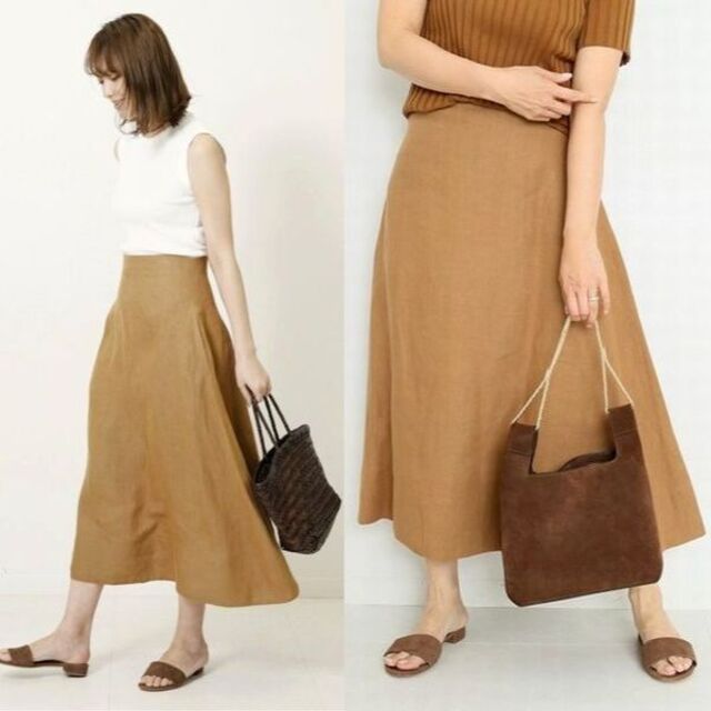 DEUXIEME CLASSE(ドゥーズィエムクラス)のYLEVE LINEN FLARE イレーヴ リネン フレアスカート レディースのスカート(その他)の商品写真