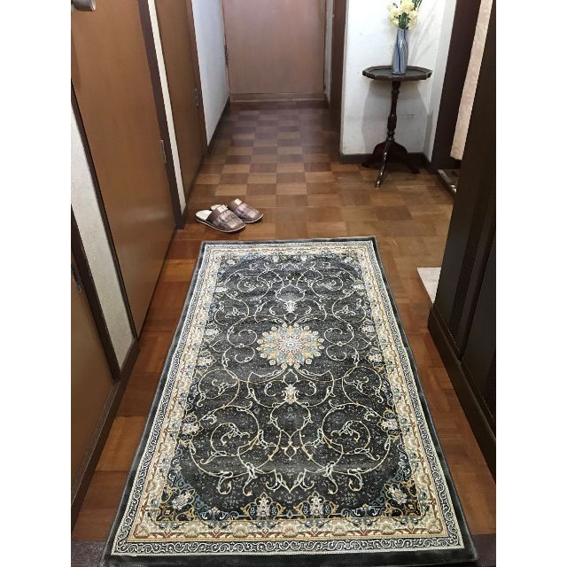 144万ノット、立体柄!本場イラン産 絨毯!70×120cm‐36001 | www