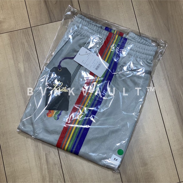 NEEDLES ニードルス 別注 トラックパンツ 灰 虹 レインボー グラデ S-