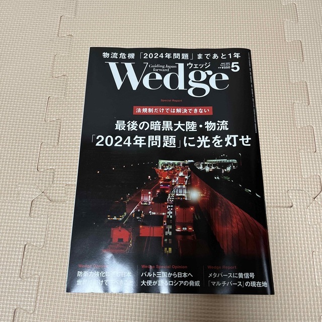 JR(ジェイアール)のWedge(ウェッジ) 2023年 05月号 エンタメ/ホビーの雑誌(ビジネス/経済/投資)の商品写真