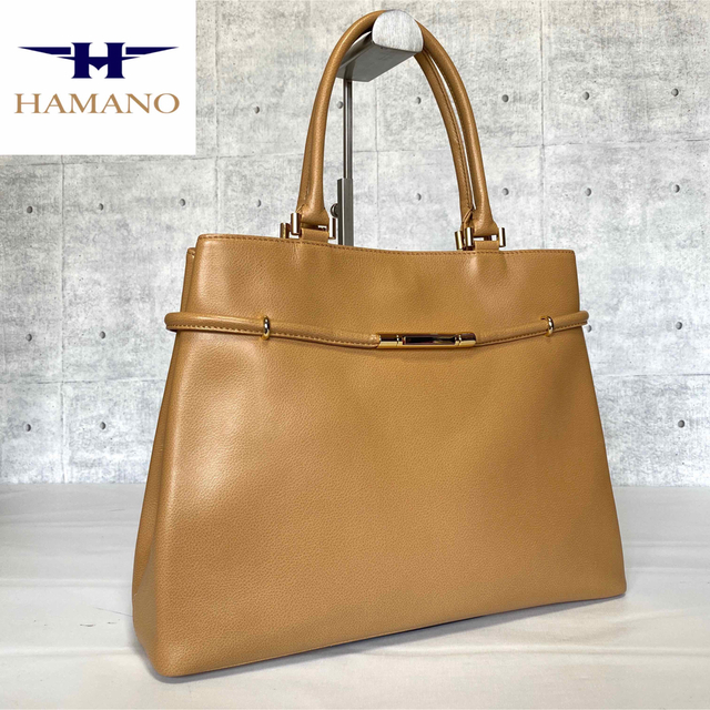 極美品】HAMANO 濱野皮革工藝 キャメルブラウン ゴールド金具